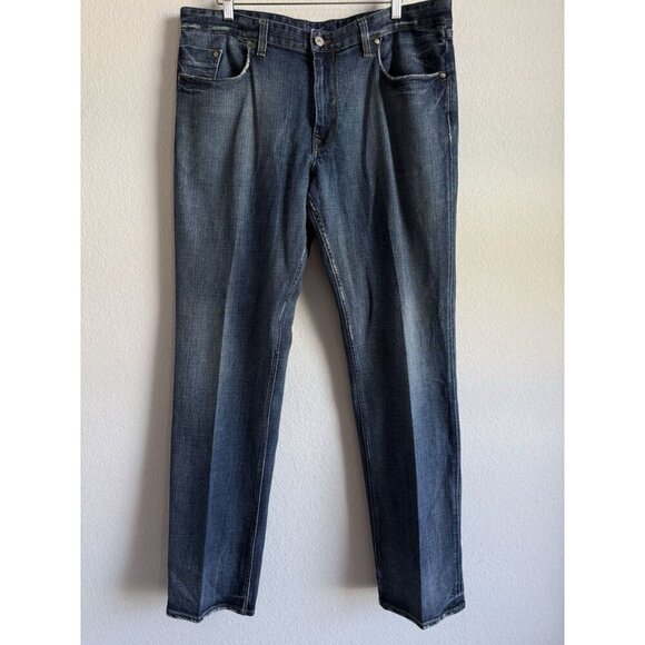 Robert Graham Classic Yates Jeans Men's Light Whiskering Distress Size 38x36 - Picture 3 of 15